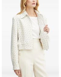 BOSS - Geometric-Pattern Zip-Front Jacket - Lyst