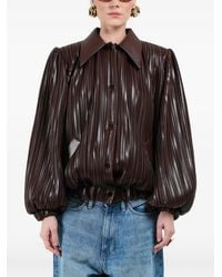 ROWEN ROSE - Pleated Short Bomber Jacket - Lyst