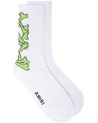 Amiri - Logo-Print Socks - Lyst