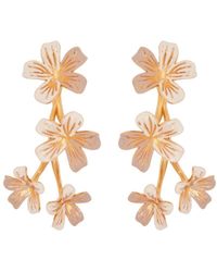 Oscar de la Renta - Flower Branch Clip-on Earrings - Lyst