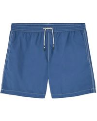 Hartford - Contrast-Stitch Swim Shorts - Lyst