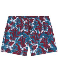 BOSS - Floral-Pattern Swim Shorts - Lyst