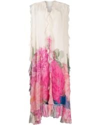 Valentino Garavani - Ruffled Floral Print Gown - Lyst