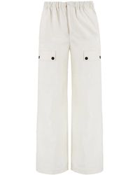 Ferragamo - Pantalones Anchos Lisos - Lyst