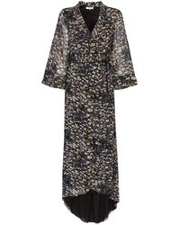 Ganni Wikkeljurk Met Bloemdessin - Zwart