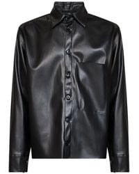 Costumein - Leather-Effect Chest-Pocket Shirt - Lyst