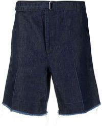 Lanvin - Ausgefranste Jeans-Shorts - Lyst