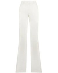 Alberta Ferretti - High-Waisted Flared Trousers - Lyst