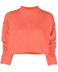 Sportmax - Gerippter Cropped-Pullover - Lyst