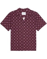 Les Deux - Arabesque Geometric-Print Short-Sleeve Shirt - Lyst