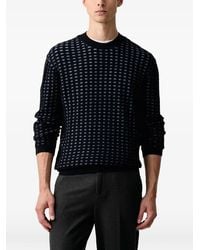 ARMANI EXCHANGE - Geometric-Pattern Ribbed-Knit Sweater - Lyst