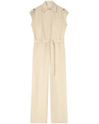 RETORI - Belted Silk Jumpsuit - Lyst