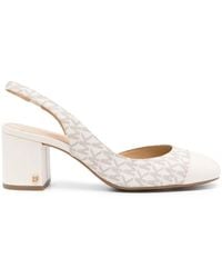 MICHAEL Michael Kors - 70Mm Monogram-Print Leather Pumps - Lyst