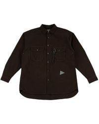 and wander - Buttoned Chest-Pocket Shirt - Lyst