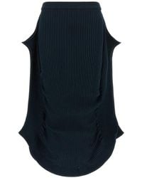 Issey Miyake - Prance Ribbed-Knit Midi Skirt - Lyst