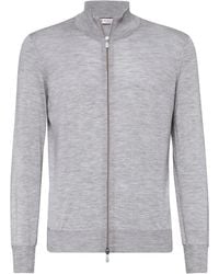 Brunello Cucinelli - Zip-Up Cashmere-Silk Jumper - Lyst