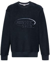 Missoni - Logo-embroidered Brushed-cotton Sweatshirt - Lyst