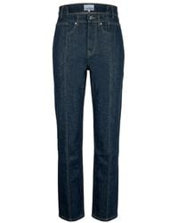 Ganni - Jean Fold En Denim Flammé - Lyst