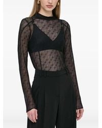 BOSS - Top Met Patroon En Col - Lyst