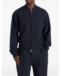 Manière De Voir - Veste Bomber Leandro En Laine À Fines Rayures - Lyst