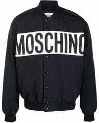 Moschino - Logo Print Bomber Jacket - Lyst