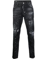 DSquared² - Skater Rhinestone-embellished Skinny Jeans - Lyst