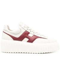 Hogan - Logo Appliqué Leather Sneakers For - Lyst