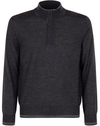 Canali - Pullover Mit Stehkragen - Lyst