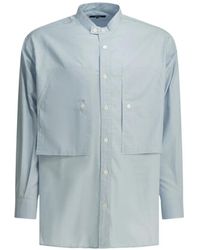 Comme des Garçons - Chemise À Col Officier Et Poche Plaquée - Lyst
