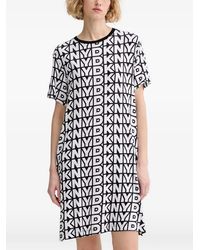 DKNY - Logo-Print Short-Sleeve Nightdress - Lyst