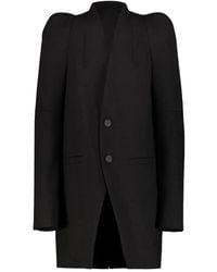 Rick Owens - Puffed-Shoulder Two-Button Jacket - Lyst