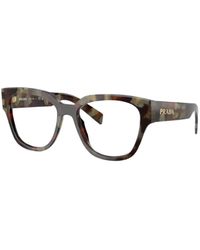 Prada - Gemusterte Pr C06V Brille - Lyst