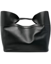 McQueen - The Bow Large Leather Tote Bag - Lyst