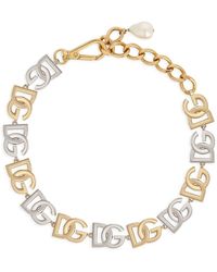 Dolce & Gabbana - Collar de cadena con logo DG - Lyst
