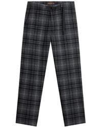 Woolrich - Check Flannel-Texture Trousers - Lyst