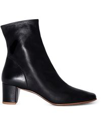 BY FAR - Sofia Square-Toe Block-Heel Boots - Lyst
