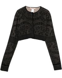 Twinset - Floral-Pattern Cropped Cardigan - Lyst