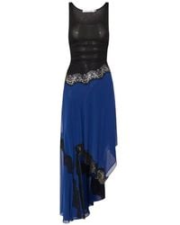 Christopher Esber - Lace-Trim Asymmetric Midi Dress - Lyst
