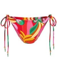 FARM Rio - Graphic-Print Tie-Side Bikini Bottoms - Lyst