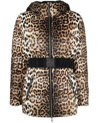 Roberto Cavalli - Leopard-print Padded Jacket - Lyst