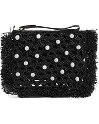 Rabanne - Pearl-Embellished Fringed Small Clutch Bag - Lyst