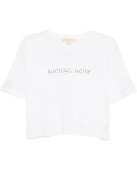 MICHAEL Michael Kors - Logo-Embossed T-Shirt - Lyst