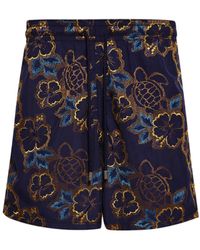 Vilebrequin - Zwembroek Met Bloemen Jacquard - Lyst
