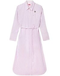 KENZO - Robe-Chemise Mi-Longue À Rayures - Lyst