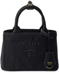 Prada - Jardinière Cotton Canvas Mini-Bag - Lyst