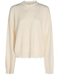 Uma Wang - Distressed-Effect Crew-Neck Sweater - Lyst