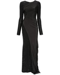 Miron - Crystal-Embellished Draped Dress - Lyst