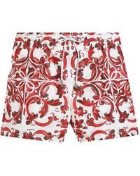Dolce & Gabbana - Dolce & Gabbana Majolica Print Swimsuit - Lyst