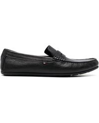 Tommy Hilfiger - Pebbled Leather Penny Loafers - Lyst
