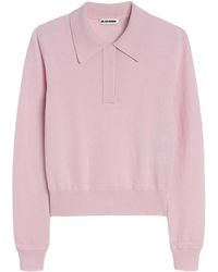 Jil Sander - Wool Polo Sweater - Lyst
